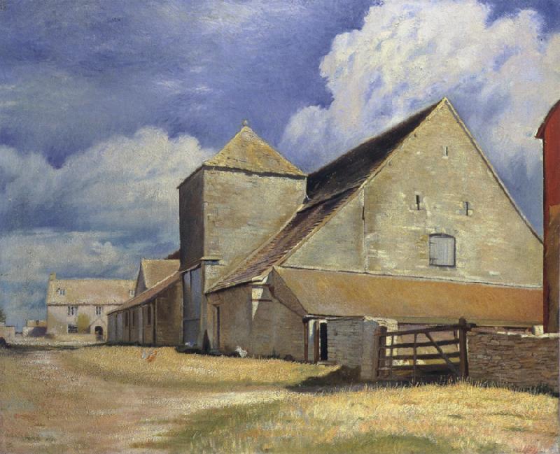William Rothenstein Barn at Cherington, oil painting picture